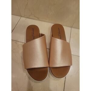 Adrienne Vittadini Women's Shoes 7 Rose Gold Sandal